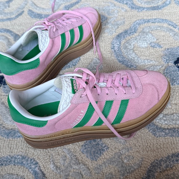 ADIDAS GAZELLE BOLD SHOES in True Pink / Green / Cloud White - Picture 6 of 7